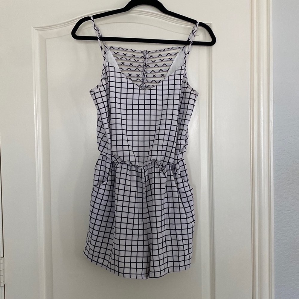 Gianni Bini Windowpane Romper